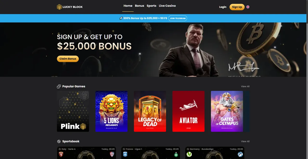 LuckyBlock Casino - Κορυφαία Πλατφόρμα Κρυπτονομισμάτων Casino